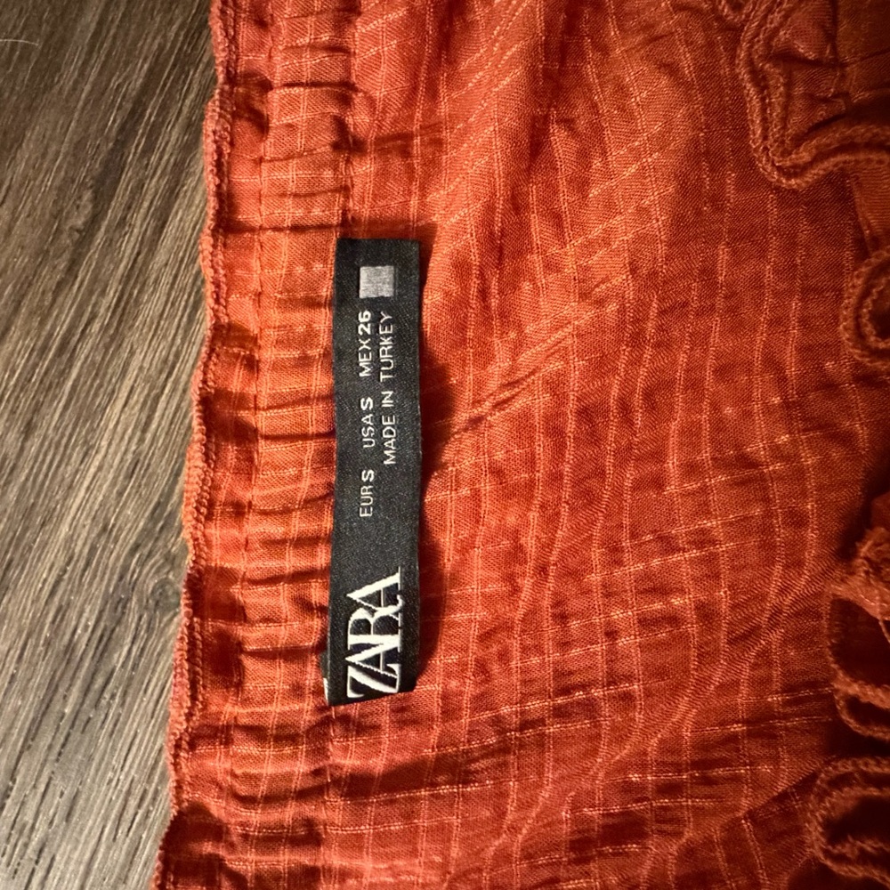 Zara Off-Shoulder Ruffle Blouse - Rust - Picture 3 of 4